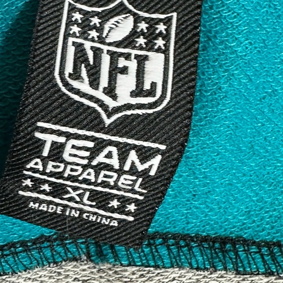 NFL Team Apparel Vintage Miami Dolphins Fleece Pullover L/S Shirt Gray Green XL - Picture 3 of 9